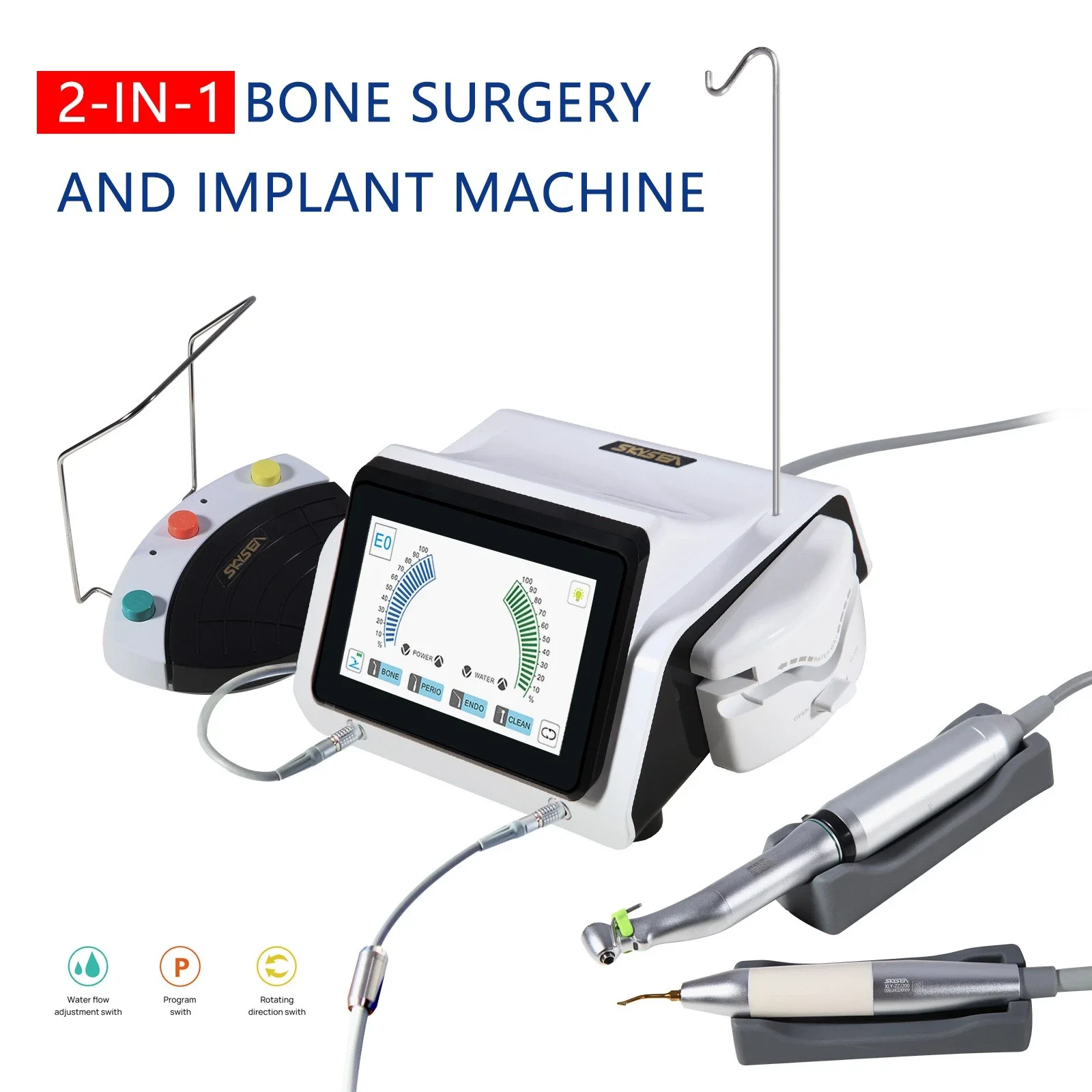 LED Touch Screen Dental Oral Piezosurgery & Physiodispenser Implant Motor System