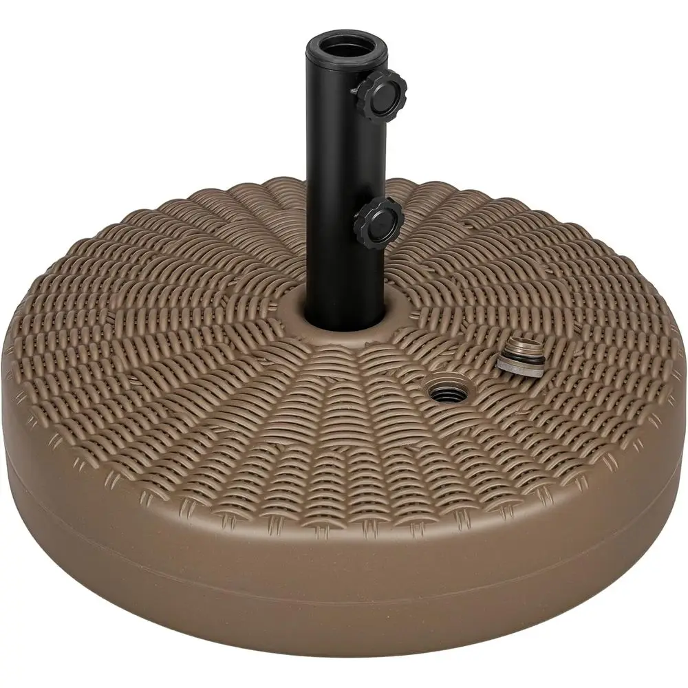 

Усиленное круглое основание для зонта, для стальных опор, подходит для 1.5-2-секционных зонтов, для улицы, газона, террасы, у бассейна, коричневое