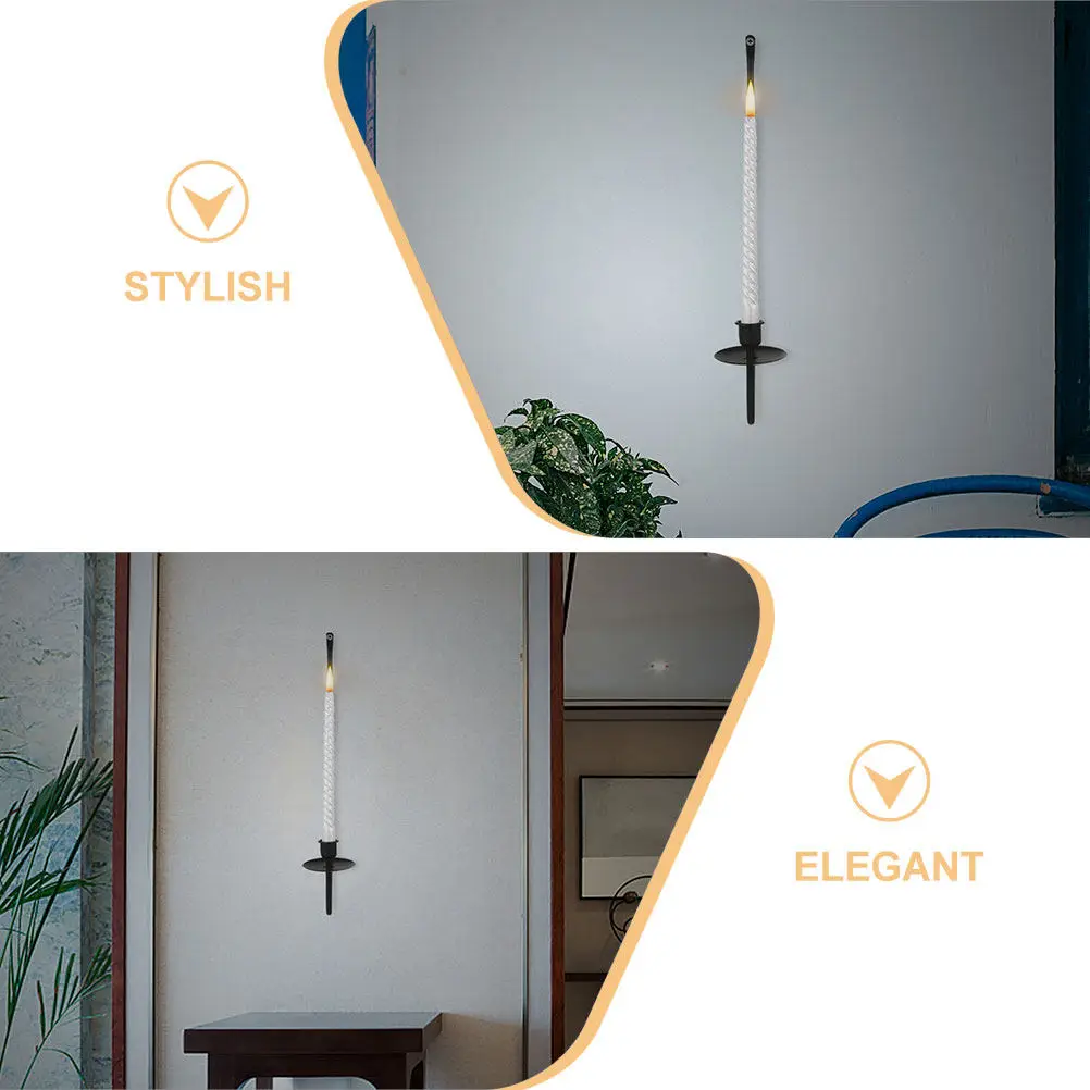 4Pcs Minimalist Metal Wall Sconce Holder Modern Taper Wall Mount for Living Room Farmhouse Hallway Decor Set
