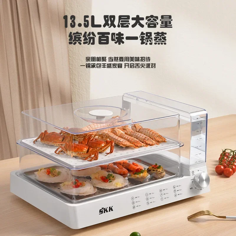 جهاز بخار منزلي كهربائي كبير ، جهاز تبخير وغليان متعدد الوظائف ، صندوق بخار ، وعاء بخار السمك على البخار