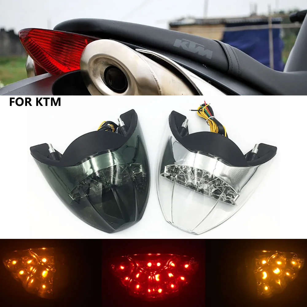 

Motorcycle LED Taillight Rear Moto Stop Brake Light Tail Light Turn Signal Indicators for KTM DUKE 690 990 2005-2011