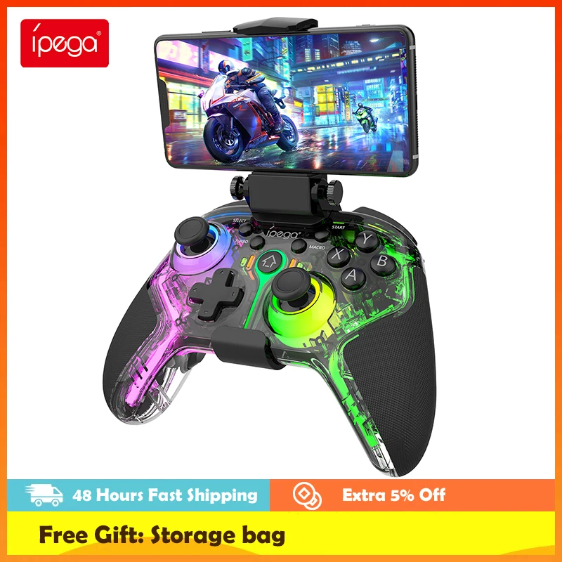 

Ipega New Game Controller RGB Wireless Gamepad for Nintendo Switch/PC/Android/iOS/PS4/Playstation 3 Adjustable Trigger MFI Games