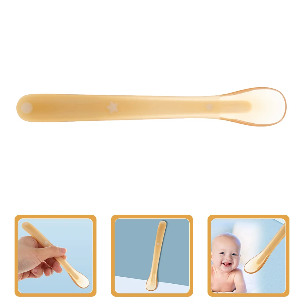 Baby Spoon Weaning Spoons Food Toddler Cutlery Feeding Kids Silicone Tableware First Stage Level Feeder