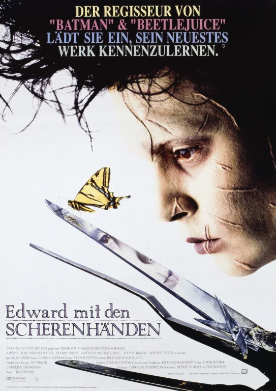 Movie Edward Scissorhands (1990) SILK POSTER Wall Stickers Home Decor Art painting
