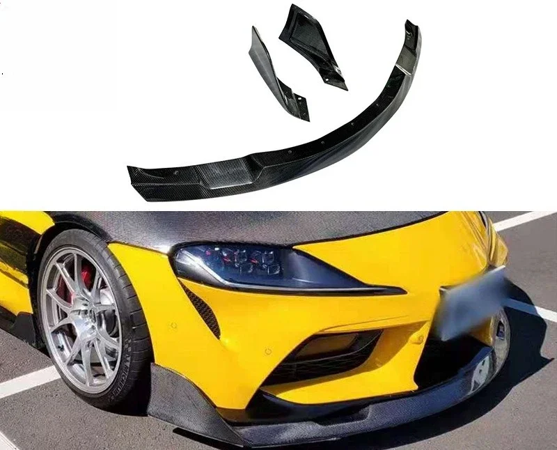 

Applicable To: Toyota Bull Demon King SUPRA A90 A91 Carbon Fiber Front Lip Three-Stage Front Shovel Chin Diffuser