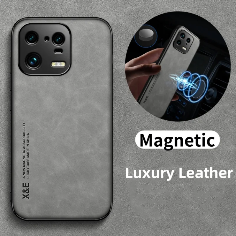 

For Xiaomi 13 Pro 5G Case Sheepskin Leather Texture Magnetic Phone Cases For Xiaomi Mi 13T 13T Pro Mi13 Lite Ultra Soft Cover