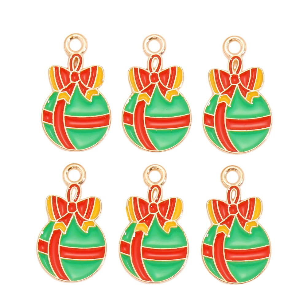 10 Teile/los Bunte schneeflocken Emaille Weihnachten Baum Charms Anhänger für Schmuck Machen Neue Jahr Halsketten Armbänder DIY Geschenke – Detail 7