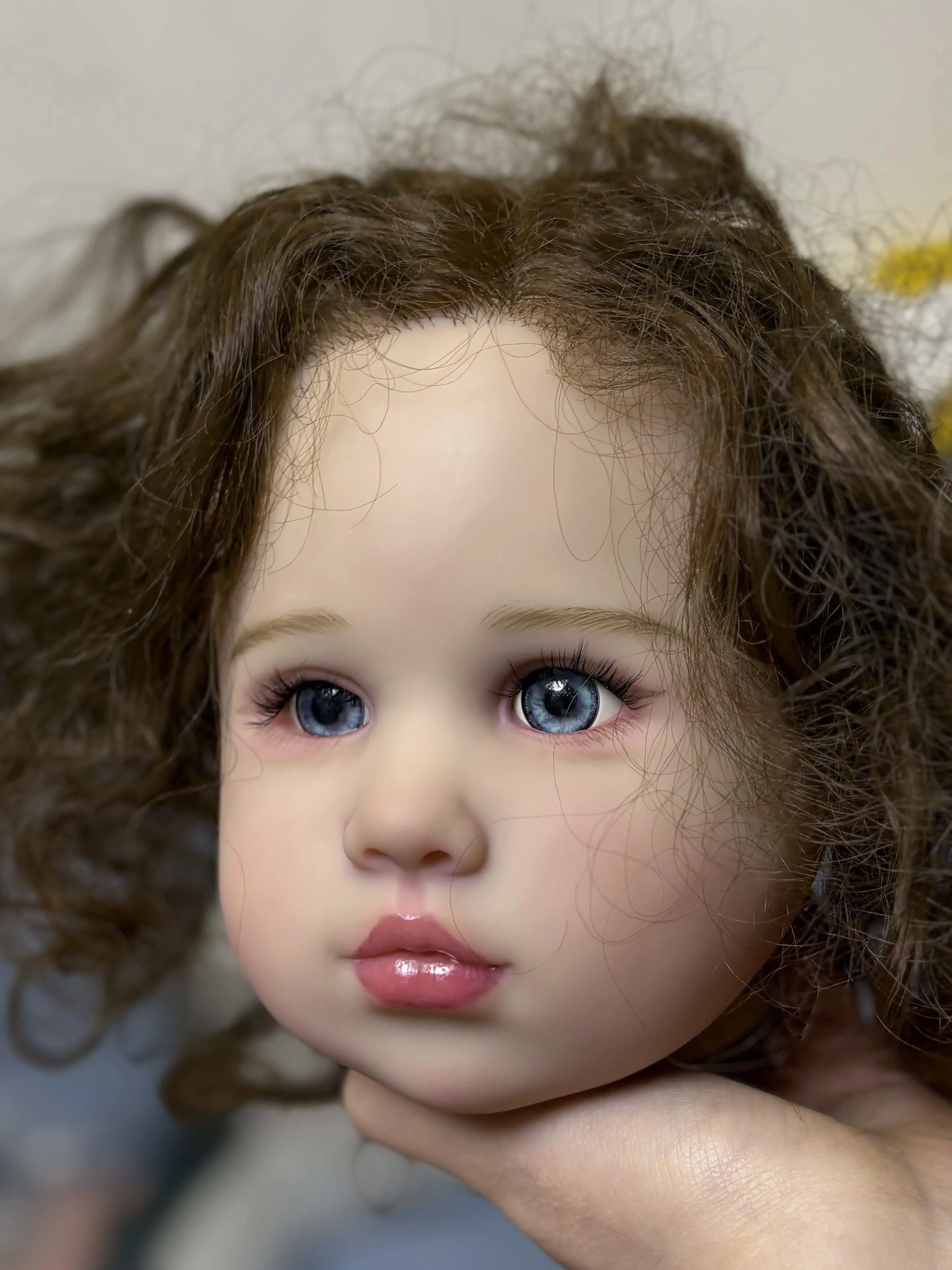 DLS Customized Limited Supply 32inch Reborn Baby Louisa With Hand-Rooted Hair DIY part Painted Kit With Cloth Body