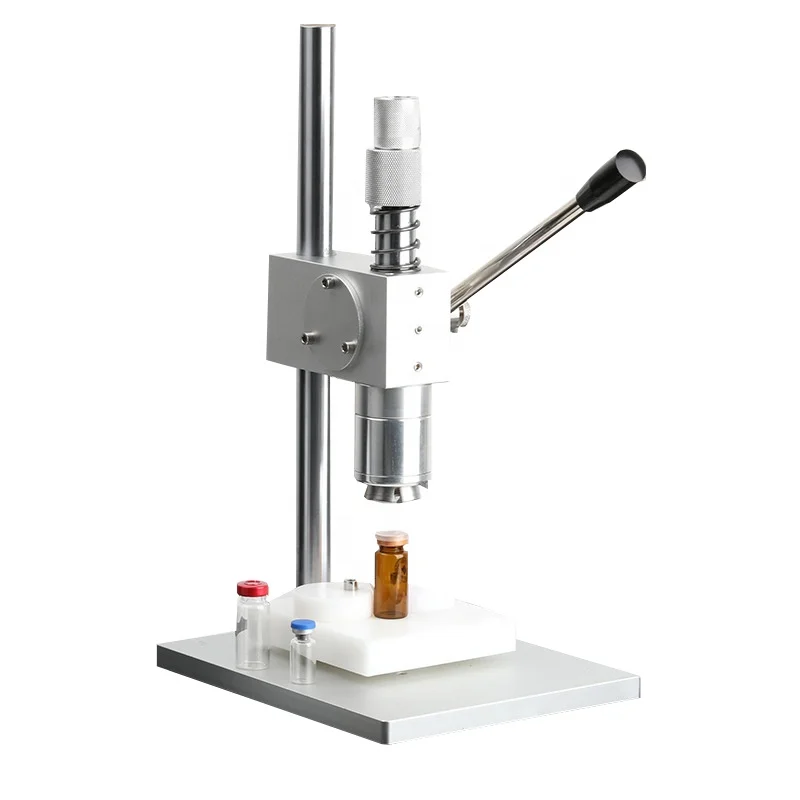 Semi Auto Vial Ampoule Crimping Machine, 20mm Twist off Oral Liquid Bottle Capping Equipment