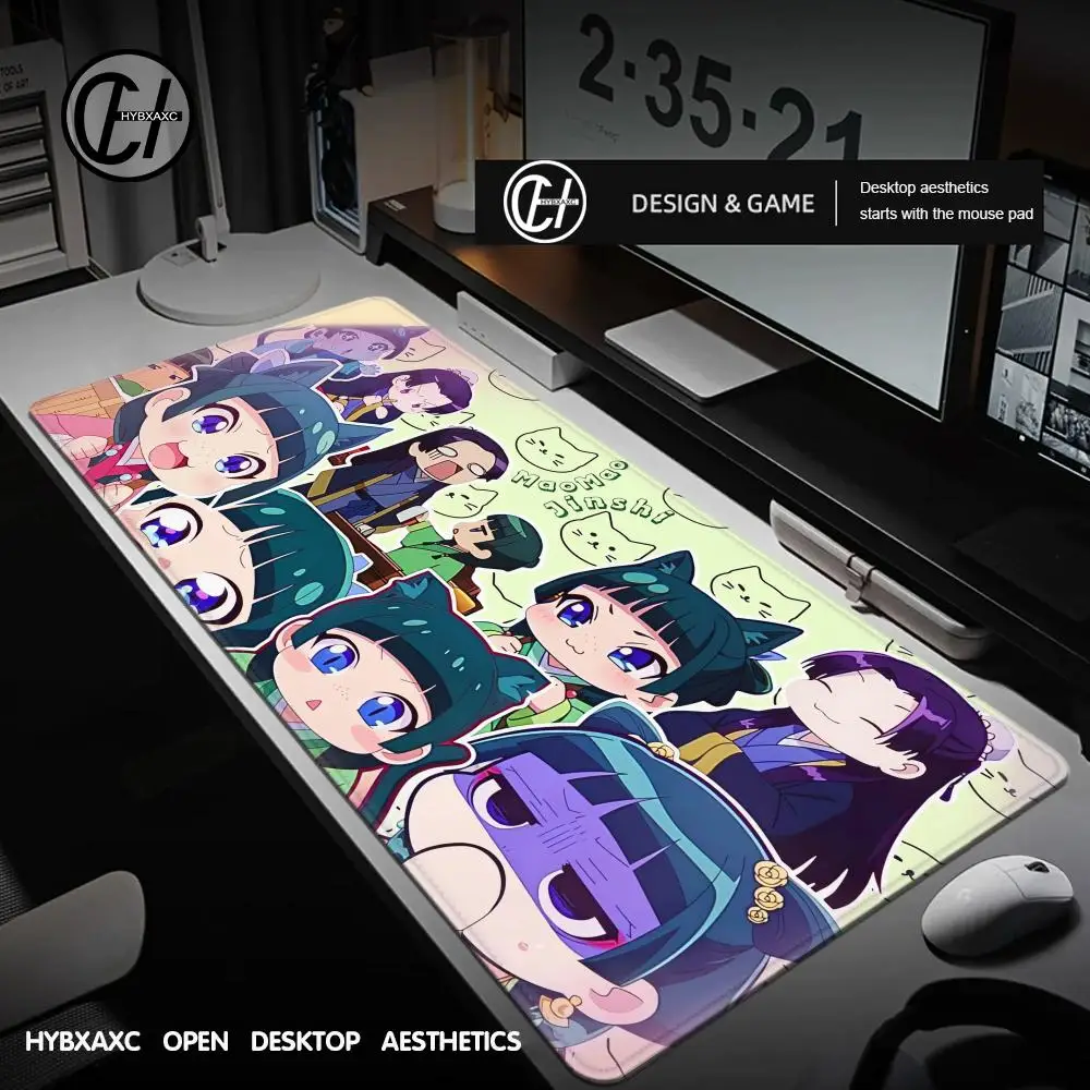 

Large Anti-Slip Mouse Pad PC HD Print Anime Maomao Mousepad The Apothecary Diaries Laptop Mat Durable Lock Edge Desk Mat XXL