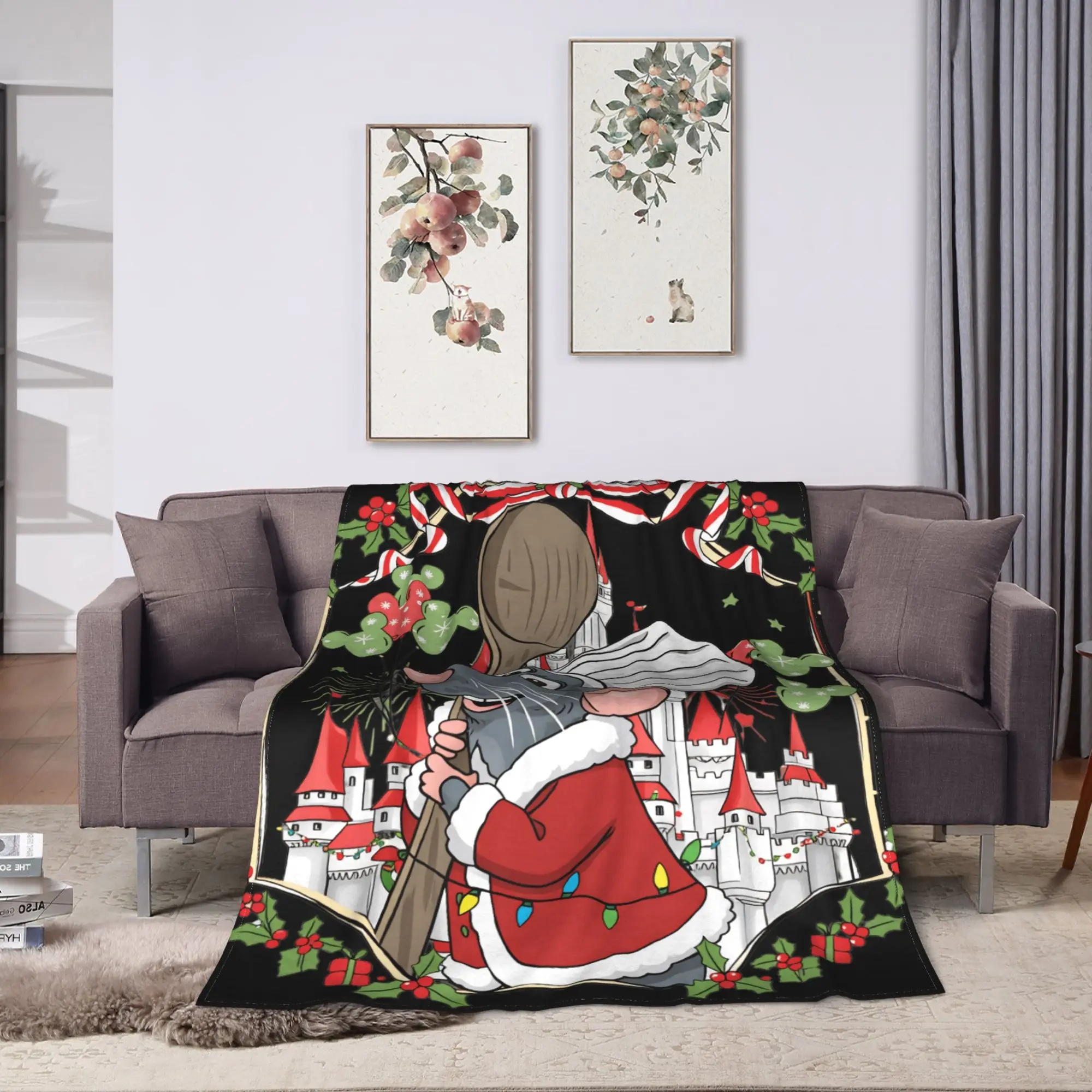 راتاتوي عيد الميلاد بطانية ناعمة دافئة صبي فتاة أفخم رمي بطانية مضحك الأريكة كرسي الفانيلا المفرش أريكة غطاء سرير #2