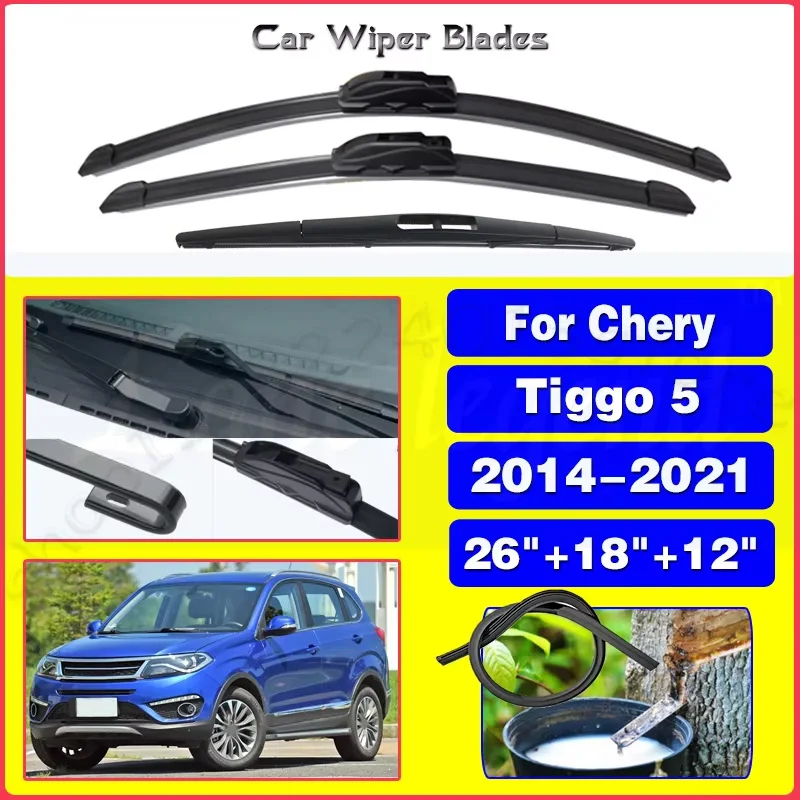 

For Chery Tiggo 5 Grand Tiggo5 DR6 EVO6 2014-2021 Windscreen Windshield Wipers Car Accessories 26"+18"+12" Silent upgrade