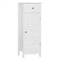 

Bathroom Kitchen Floor Storage Cabinet With Drawer And Single Shutter Door White
