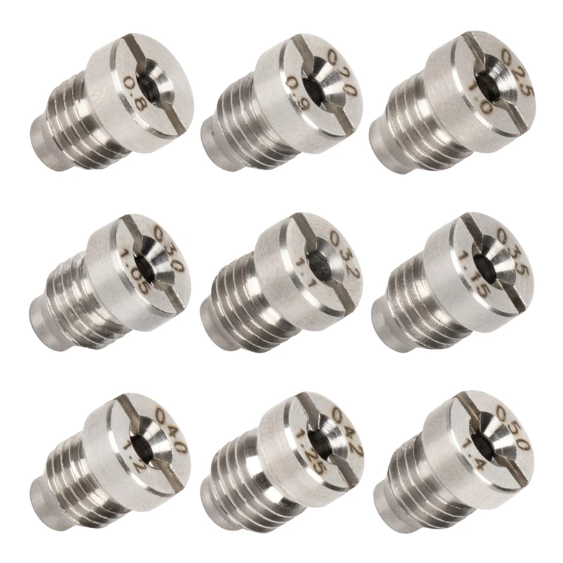 E8BD Complete 9PCS Foam Cannons Nozzle Set Precise Water Control For Delicate To Powerful Washing Applications