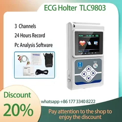 Genuine CONTEC TLC 9803 3 Channels ECG Holter, EKG Holter, Dynamic ECG Monitor System, 24 hours ECG Recorder TLC9803