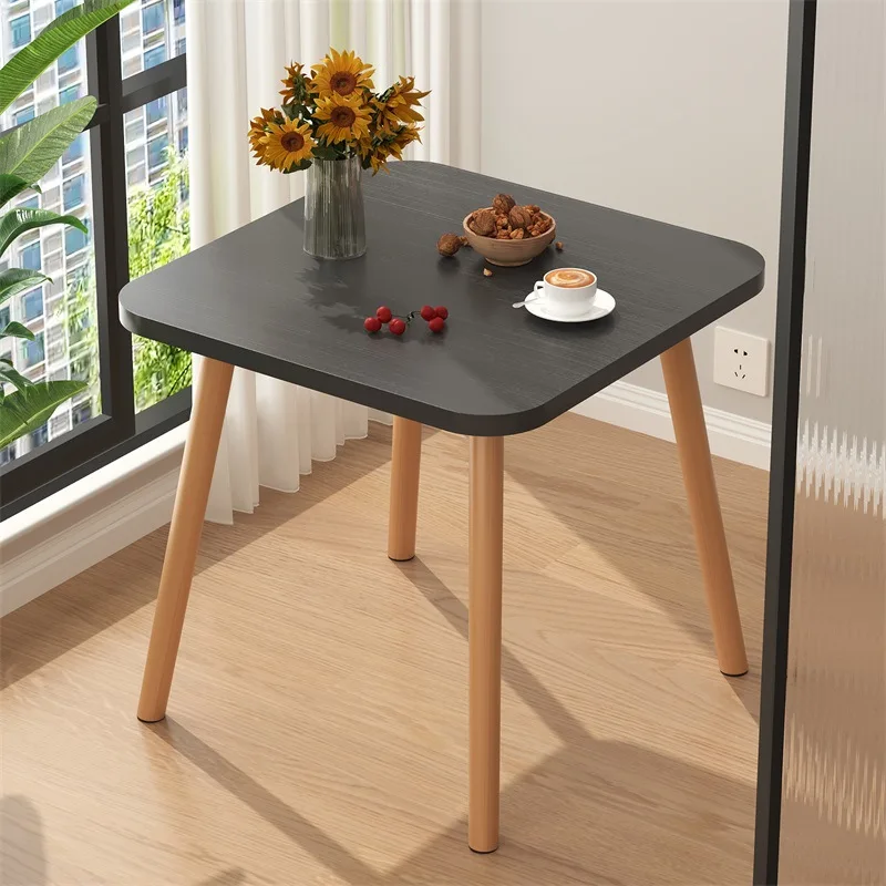 Formwell 50*50cm square Side Table Wooden Small coffee table for Living Room Bedroom and Balcony easy assemble Solid wood legs