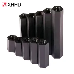 M2 M2.5 M3 M4 PCB Spacer Nylon Black Hex Female Standoff Nylon Double Pass Plastic Hexagon Thread PCB Motherboard Spacer