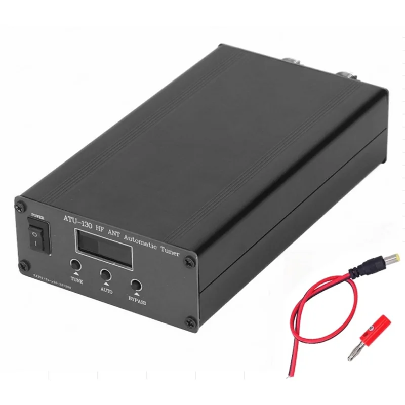 A73T ATU-130 200 واط موالف هوائي تلقائي للموجات القصيرة الصغيرة 1.8-50 ميجا هرتز 10-15VDC يتميز بشاشة عرض صمام ثنائي باعث للضوء العضوي