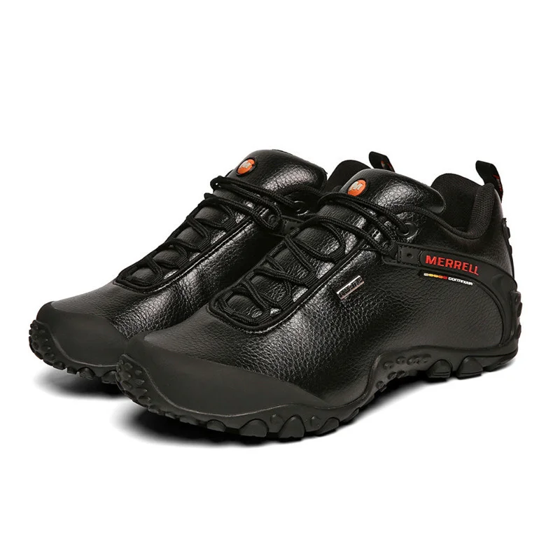 Oryginalne męskie skórzane buty sportowe Merrell Outdoor, wysokiej jakości męskie alpinistyczne buty do chodzenia Eur39-45