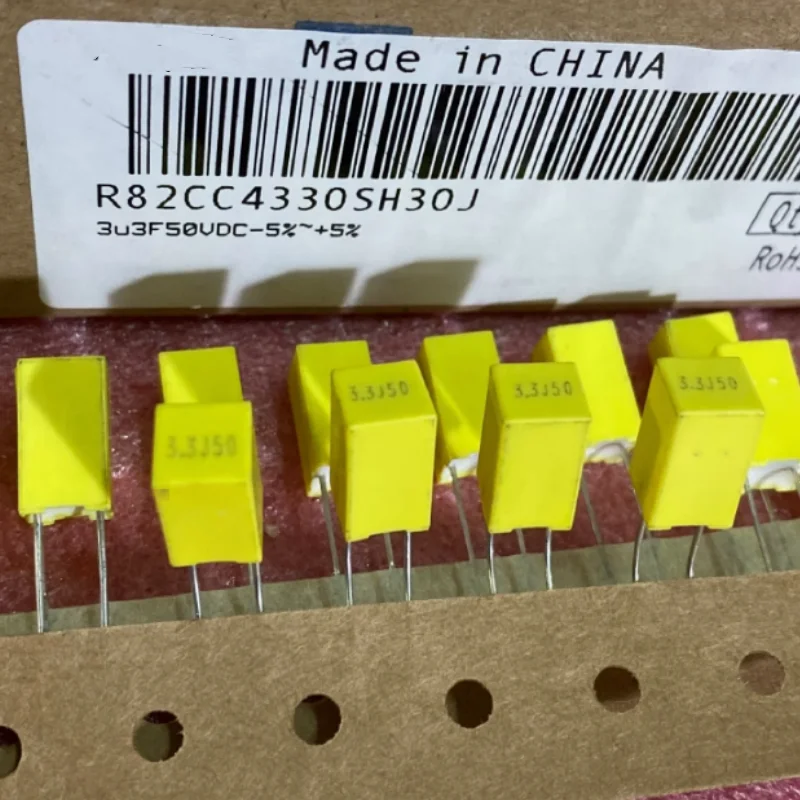 

5PCS 3.3UF 50V Film capacitor AV 50V 3.3UF 335 3.3JP=5MM