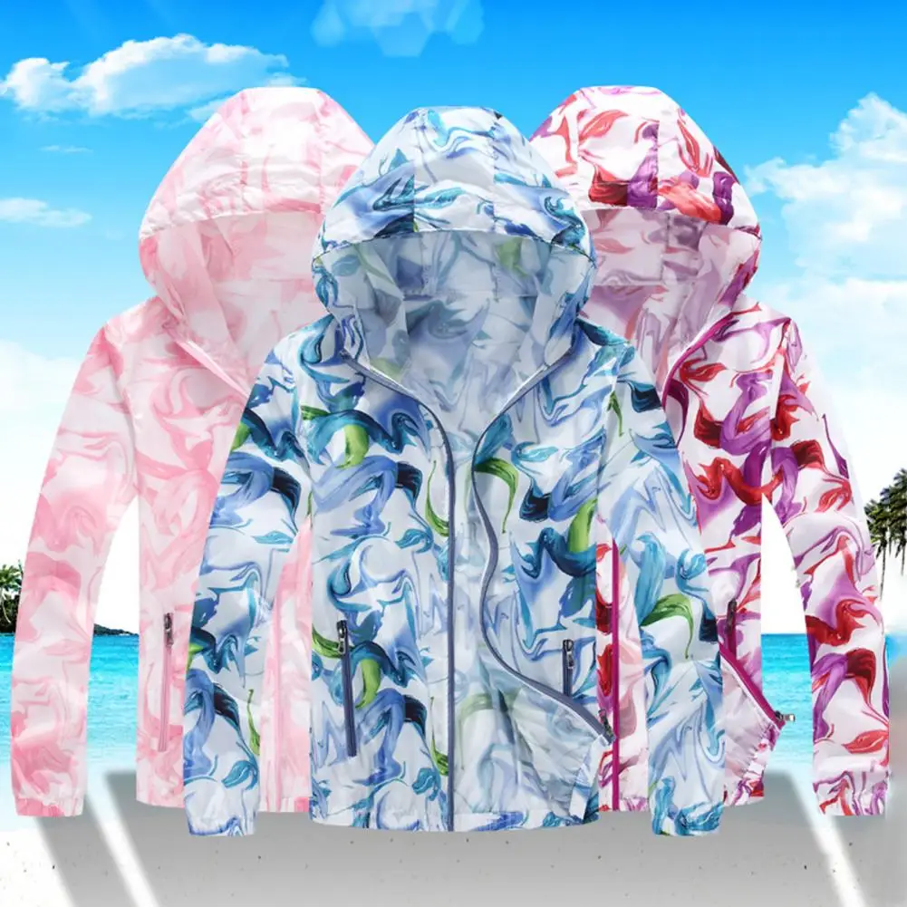 UV Blocking Summer Jacket Women Men Breathable Lightweight Hooded Long Sleeve Sun Coat Anti UV Outdoor Sports Jacket