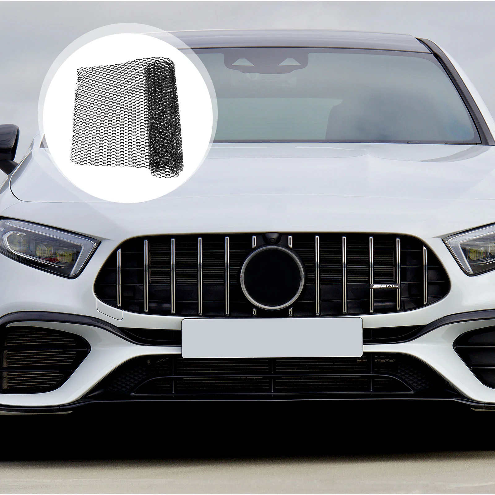 

1 Roll Aluminum Alloy Car Front Bumper Grille Guard Universal Car Grill Mesh Front Mesh Grille Insert