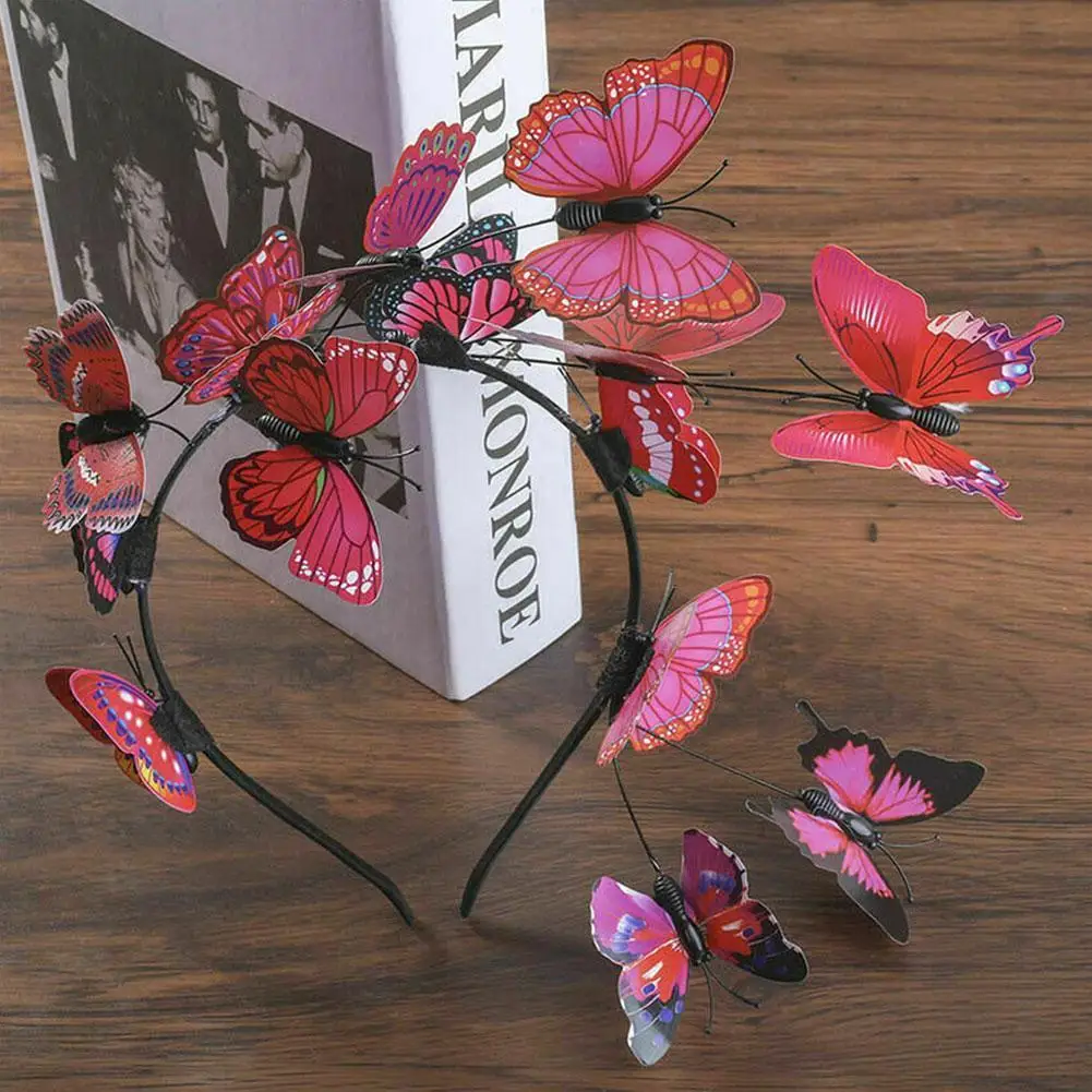 Corona de hadas hecha a mano, diadema de mariposa, accesorios para el cabello