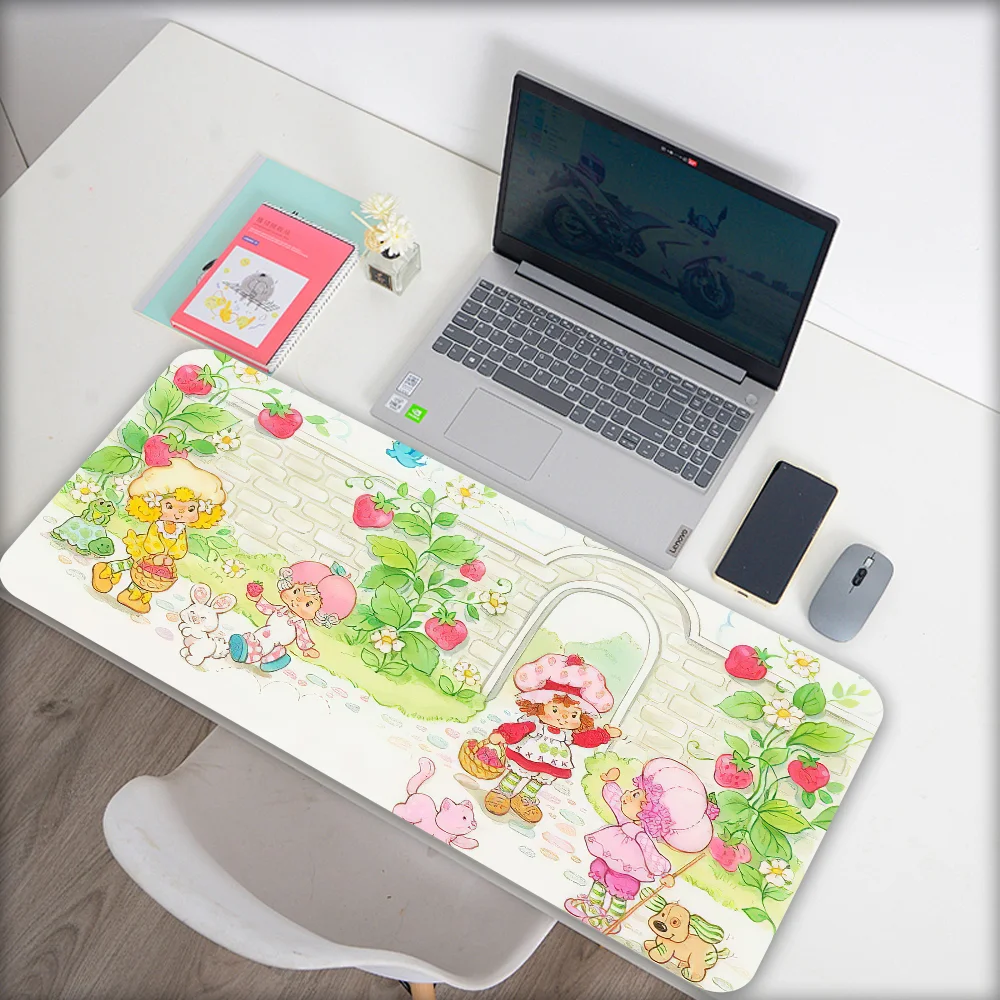 Cartoon S-Strawberry S-Shortcake Floor Mat Mousepad Large Gaming Compute Gamer PC Keyboard Mouses Mat