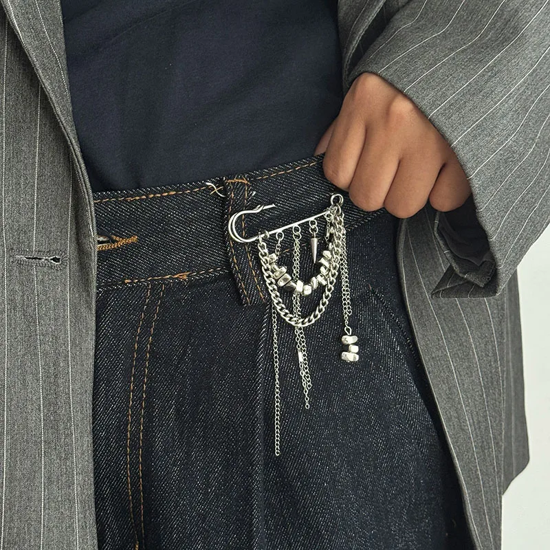 Fashion Irregular Tassel Chain Brooch For Women New Design Multi-Functional Pants Chain Charm Versatile Accessory Jewelry