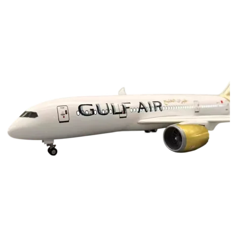 Boeing 787 Gulf Air 1/200 Scale Resin 31cm, Aircraft Toy, Collectible Gift, for Adults, Miniature Model, for Kids, Aviation