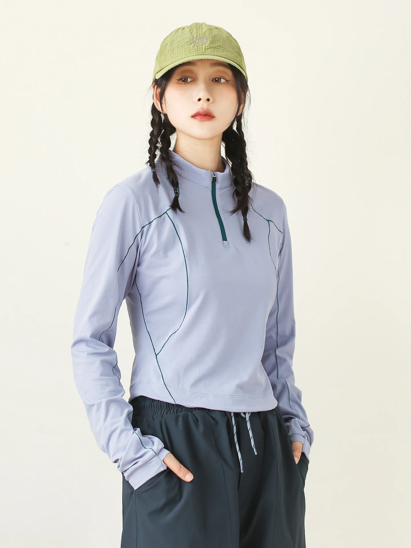 Quick Dry Outdoor Short Sleeve T-Shirt Women's Long Sleeve Mountain Climbing Sports Stand Collar Elastic Breathable Moisture ...