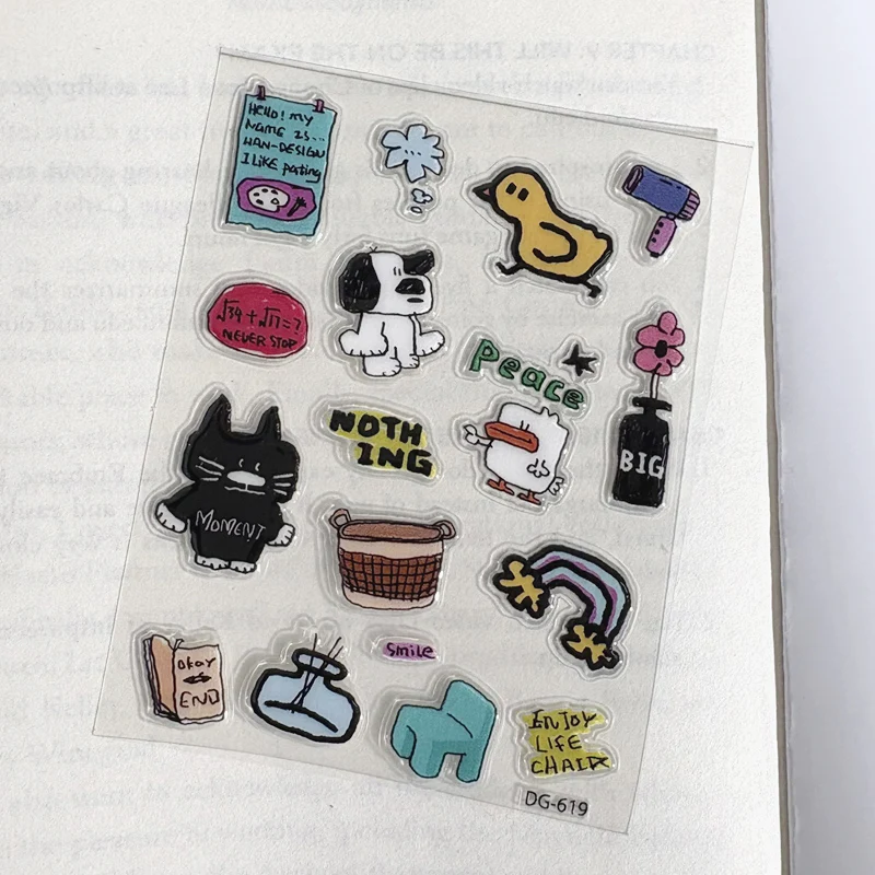 Mini-Aufkleber Niedliche Kleine Aufkleber Kawaii Nagelaufkleber Fotohüllen Aufkleber Zubehör 3D Handy-Aufkleber – Detail 6