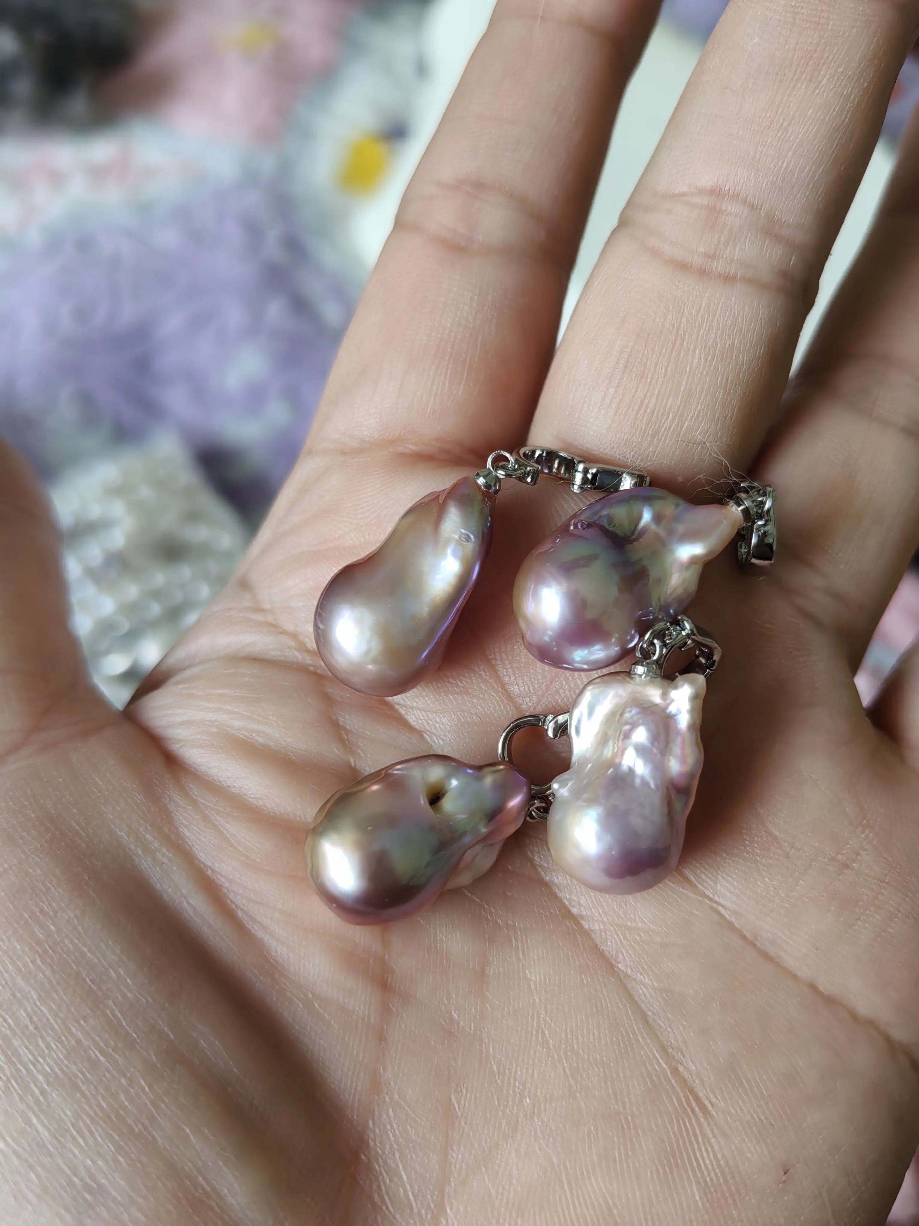 

Новое жемчужное ожерелье с подвеской в стиле барокко Южных морей AAA6-7 + 15-20 мм, 925 s-18 дюймов