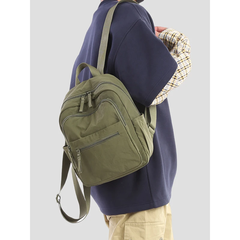 Nylon cloth bag women 2025 spring new small backpack lightweight water-repellent backpack leisure travel backpack