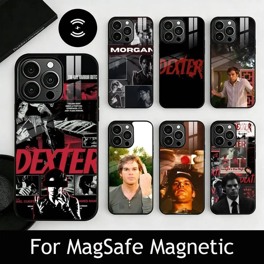 Movie D-Dexter M-Morgan Phone Case For iPhone17,16,15,14,13,12,11 Plus,Pro Magnetic with Magsafe Wireless Charging