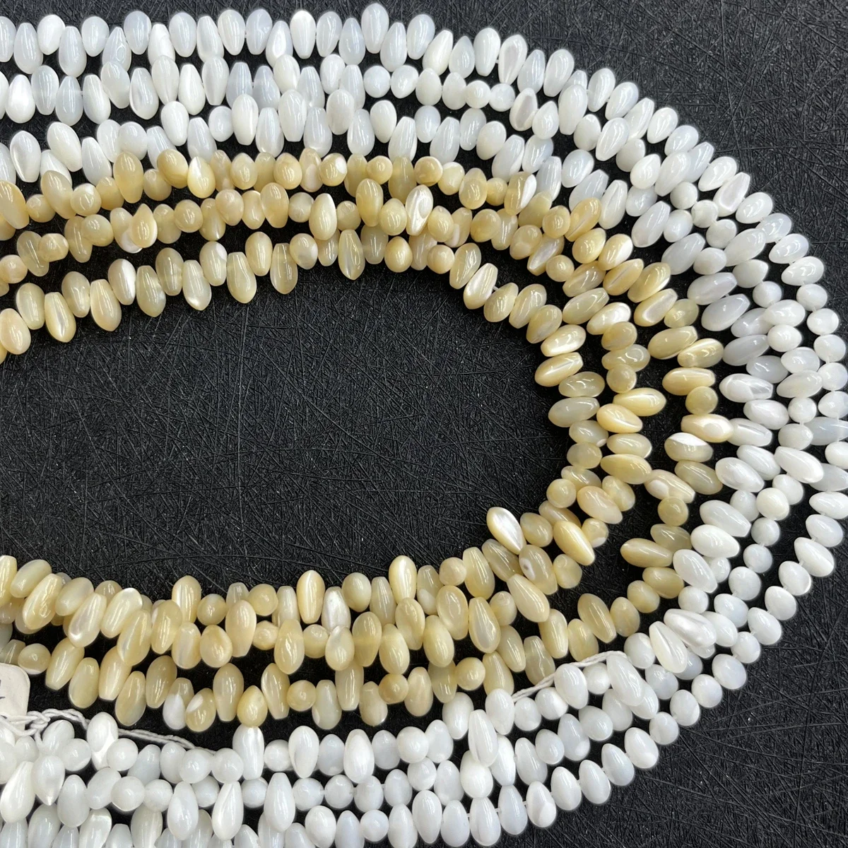 

8x4mm Natural Freshwater Teardrop White Yellow Shell Bead Jewelry Making DIY Necklace Bracelet Earrings Accessory Wedding Women