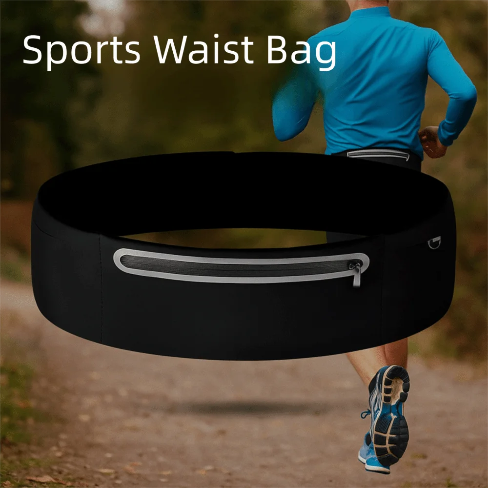 

Ультратонкая спортивная поясная сумка для телефона, плотно прилегающая, высокоэластичная, дышащая, легкая, для бега, для мужчин и женщин