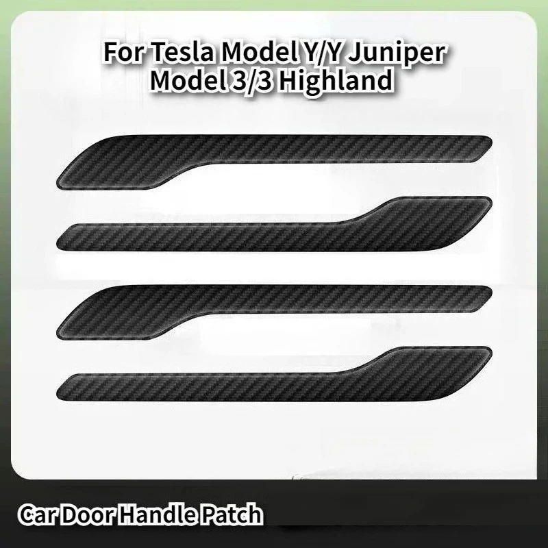 

For Tesla Model 3 Y Juniper 2017-2025 of The Door Handle Patch Car Door Handle Modification Accessories ABS Protector Sticker