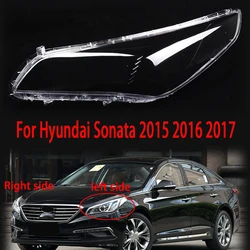 For Hyundai Sonata 2015 2016 2017 Car Front Headlamps Cover Shell Waterproof Clear Headlight Lens
