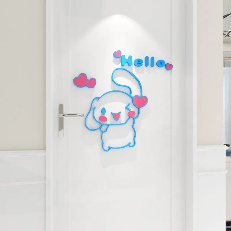 Sanrio Cinnamoroll 3D Acrylic Children's Room Background Wall Decorative Sticker Wallpaper Mirror Stickers Home or Kitchen Decor view 3