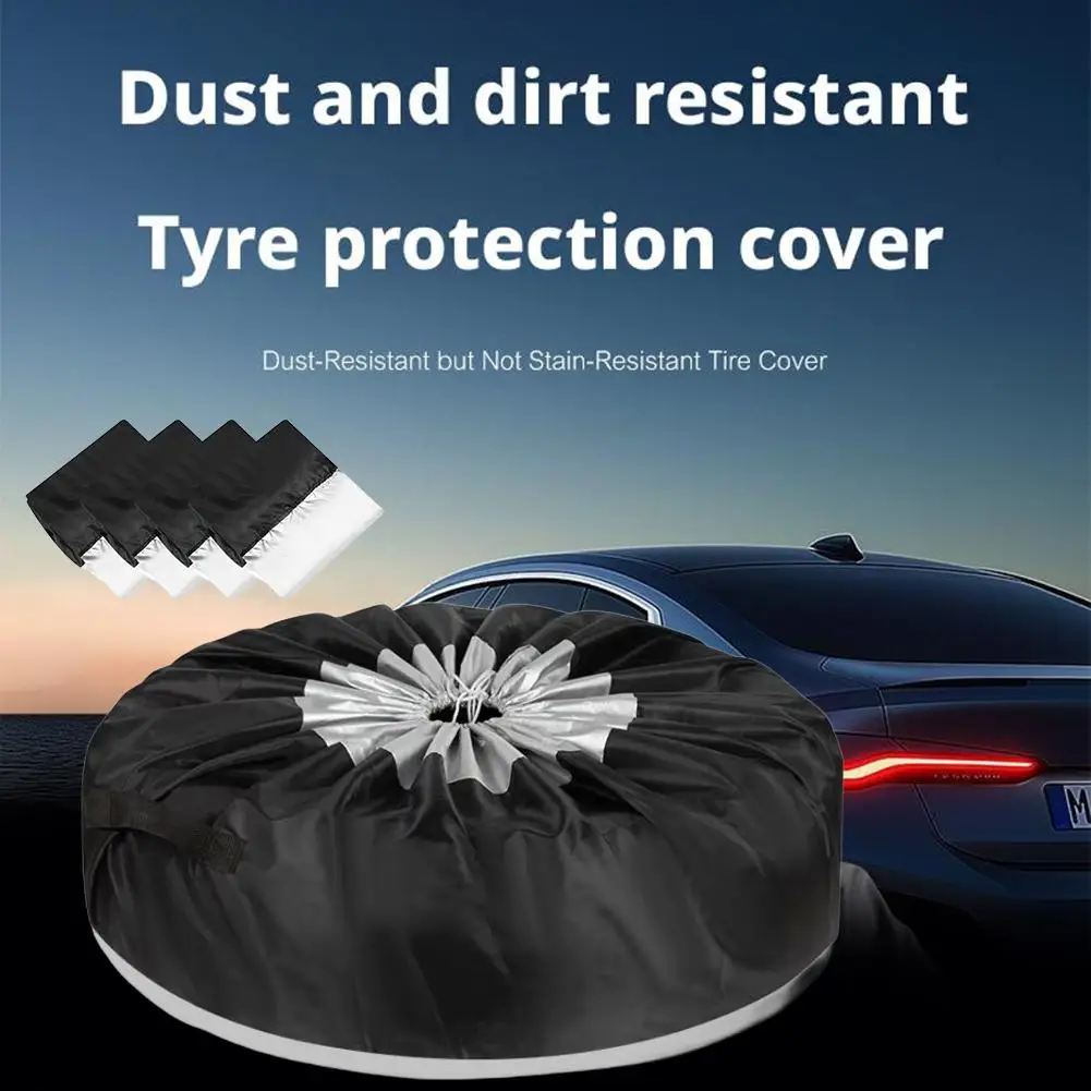 

4 шт. сумки для хранения шин пылезащитные водонепроницаемые S/L универсальные защитные сумки для запасного колеса автомобиля чехол портативный нейлоновый чехол I9L0