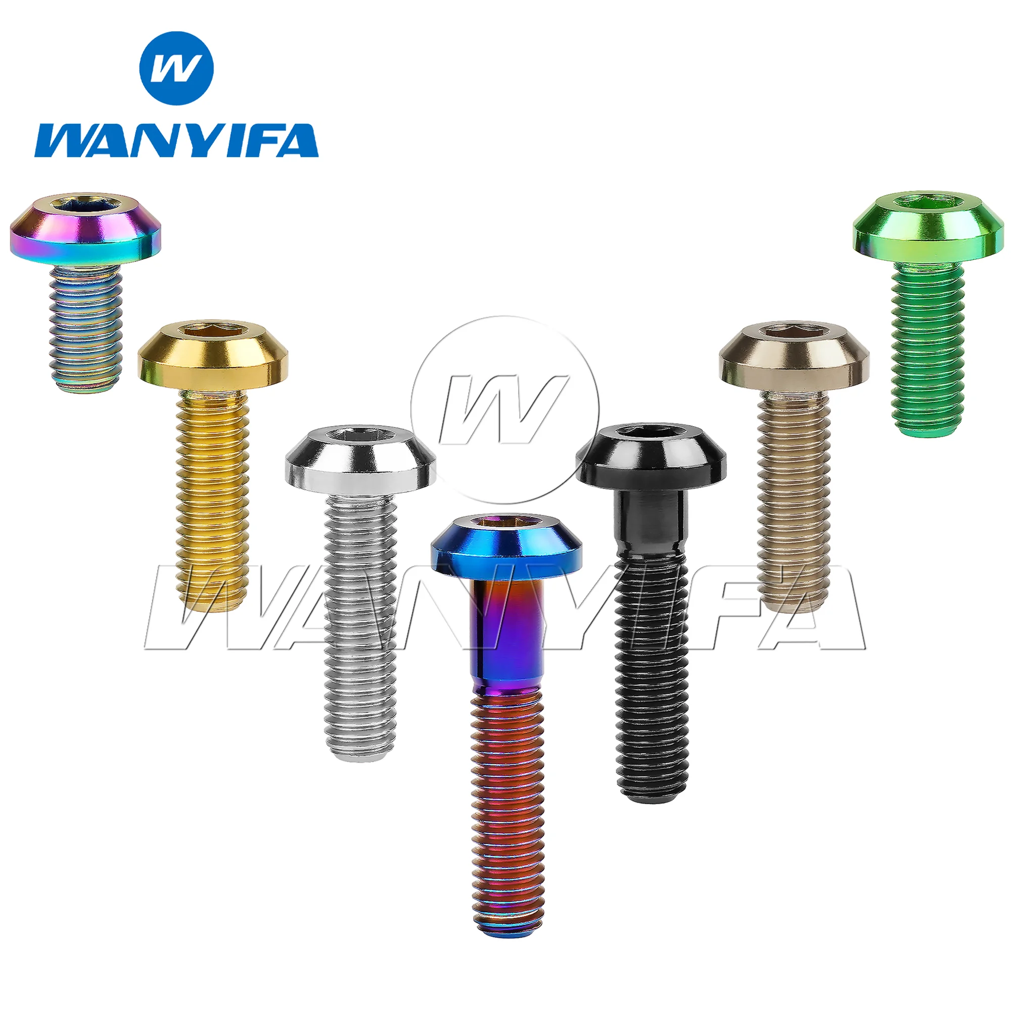 

Wanyifa Titanium Bolt M6/M8X12/15/20/25/30/35/40Mm Thick Umbrella Head Hexagon for Bicycle and Motorcycle Brake