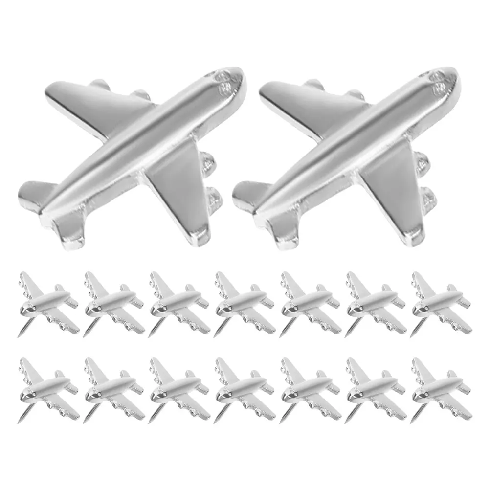 

24pcs Metal Silver Color Cute Pins for Bulletin Boards Steel Needles Reusable Thumb Metal Push Pin Tacks