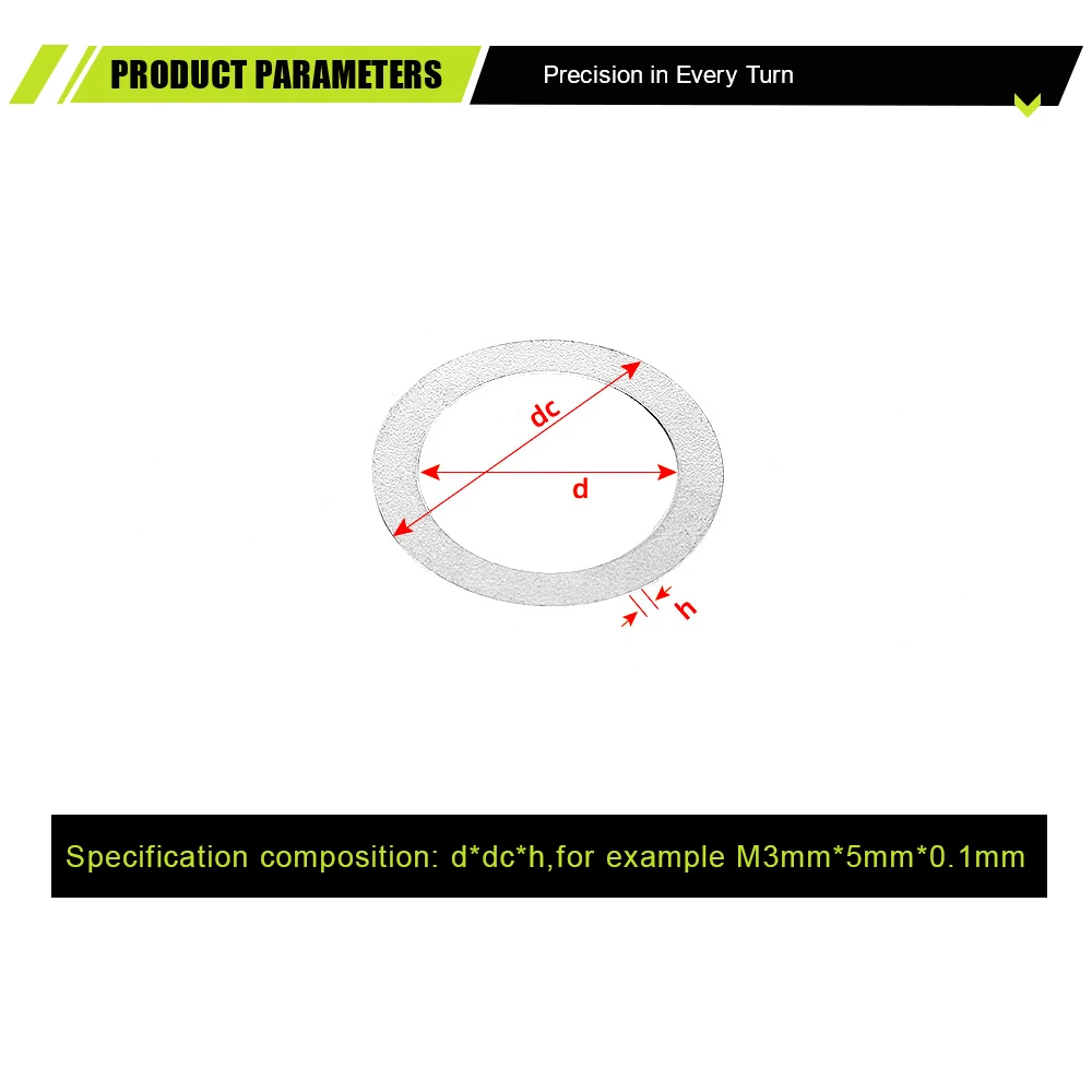 0.1/0.2/0.3/0.5mm Ultra Thin Flat Washer 304 Stainless Steel M3 M4 M5 M6 M7 M8 M10 M12 to M30 Adjust Gasket Precision Shim