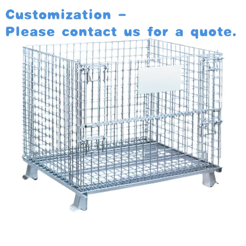 

custom.Factory Customized Mesh Box Wire Cage Metal Bin Storage Container Collapsible Wire Bins