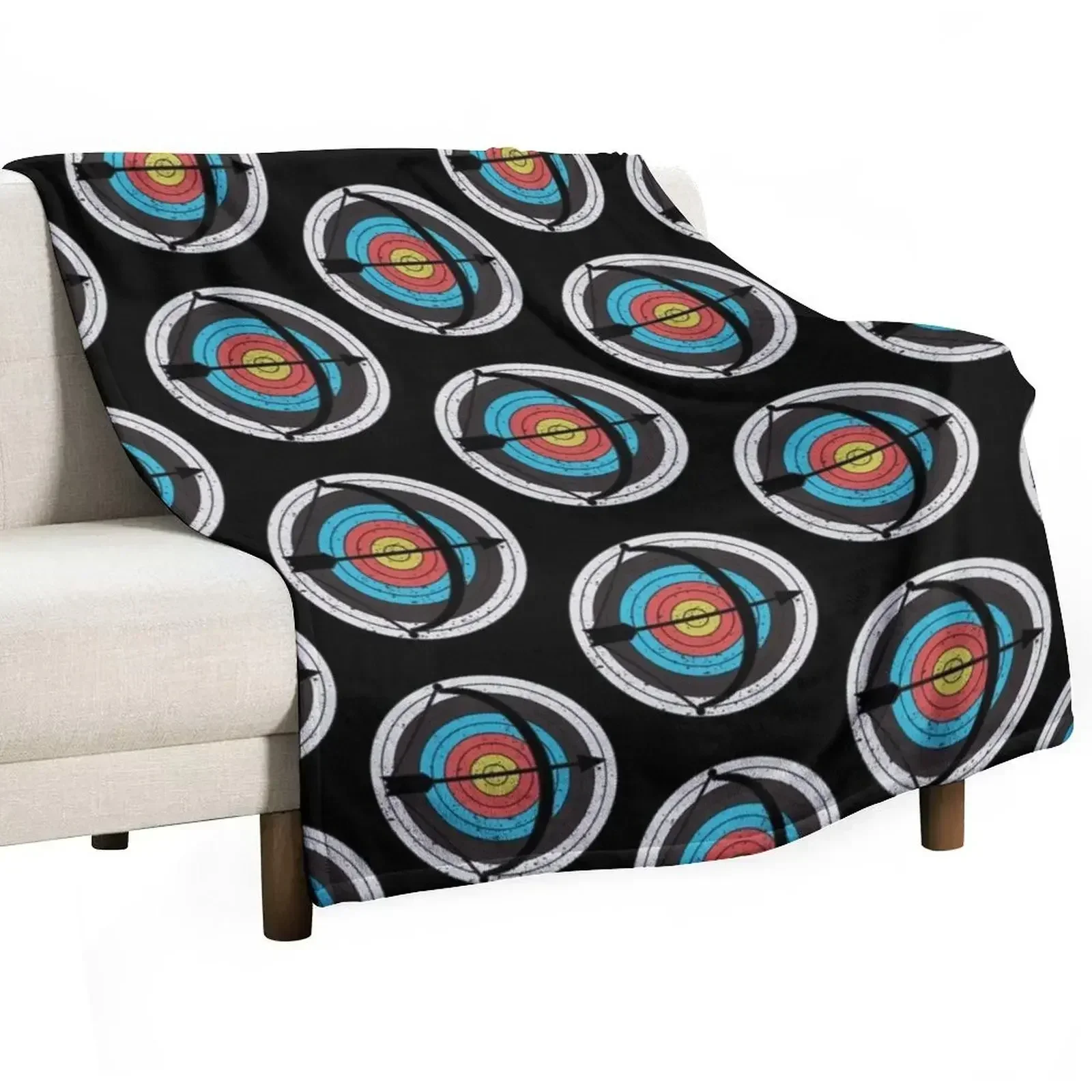 

VIntage Archery : Archer gift idea Throw Blanket Kid'S Personalized Gift wednesday Custom Blankets