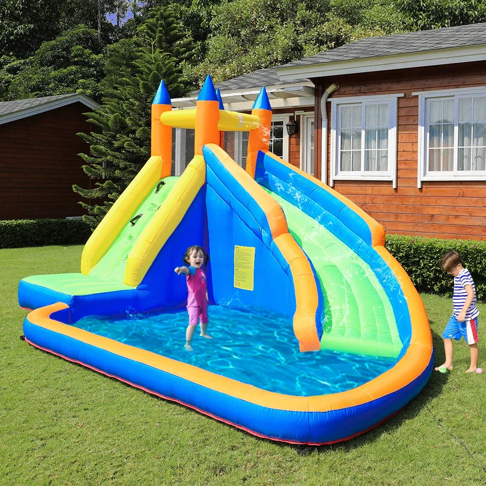 Inflatable Bouncing Castle Water Slide Jumping House Bouncer Inflatable Slide Pool Bounce House For Kids