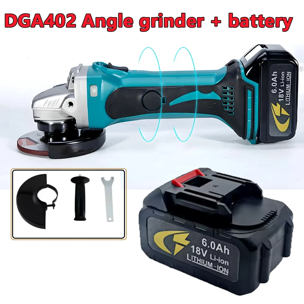 

18V DGA402 polishing machine For Makita 18V battery, brushless electric angle grinder, rechargeable cutting machine