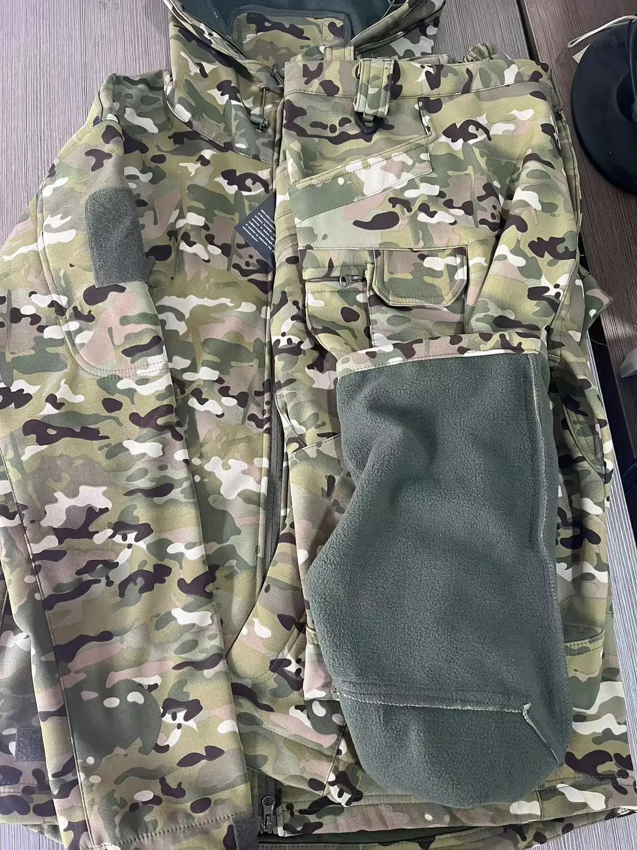 Men M-5XL Jackets Pants SoftShell Hoodie Coats Tactical Waterproof Camping Hiking Trekking Hunting Fishing Trousers Plus Size image 6