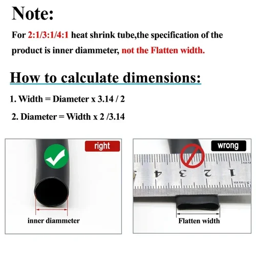 Imagen 2 del producto Tubo termorretráctil negro, 1/3/5/15/30M, 2:1, diámetro de 0,6mm ~ 210mm, manguito de Tubo termorretráctil, envoltura de alambre, venta de reparación de conectores DIY